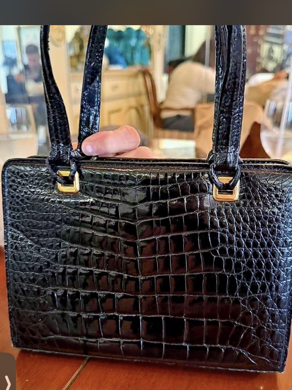 Vintage Gucci Crocodile Authentic Top-Handle Bag - Picture 6 of 9